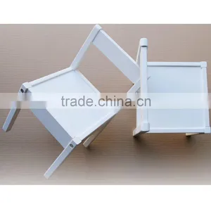 Kids Table and Chairs Set White Wood Children's Set With One Table and 2 Chairs , Great for Playing , Learning , Eating thumbnail-3