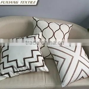 Modern Brief Style Gemometry Pattern Ourdoor Embroidered Cushion thumbnail-2