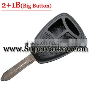 Best Quality 2+1 Button Remote Key Case With Big Panic For Chrysler Jeep Dodge thumbnail-1