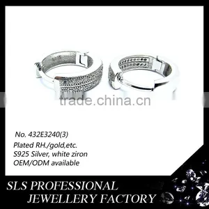 2015 Fashion Inspired 925 Sterling Silver Huggie Big Earrings for Women thumbnail-3