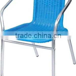 Stainless Steel Wicker Chair thumbnail-1