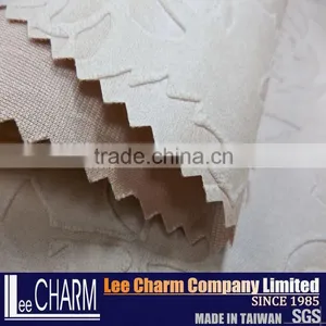 100% Polyester Rose Patterns Leather-look Fabric for Upholstery thumbnail-4