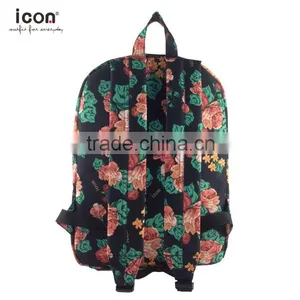 600D Polyester Flower Pattern Backpack Own Design thumbnail-4