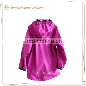 Girl's Fashionable Jacket in Solid Color Waterproof Jacket With New Design thumbnail-2