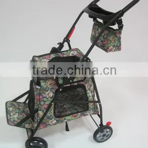Light Steel Frame Pet Stroller thumbnail-1