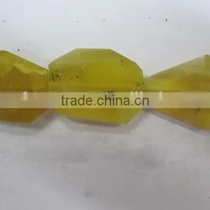 Wholesale Yellow Opal Tumbled Flat Loosen Faceted Gemstone Manufacturer thumbnail-1