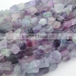 10-13*15*18mm Rianbow Fluorite , Semi Precious Stone,Rough Tumble-nugget Strand Stone thumbnail-4