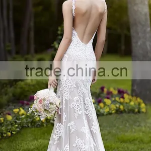 Lace Backless Wedding Dress thumbnail-1