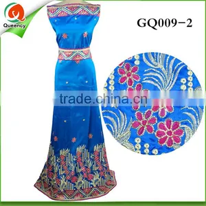 GQ009-2 African George Lace Embroidery Fabric, High Quality for Wedding Party thumbnail-2