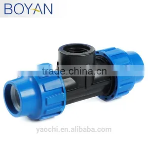 Compression Fitting Female Thread Reducing pp Tee thumbnail-1