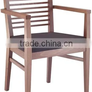 Wooden Relaxing Restaurant Dining Chair With Arms thumbnail-1