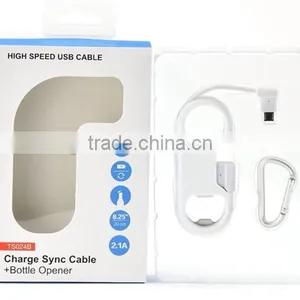 Wholesale Usb Data Cable for Samsung Mobile Phone/for Iphone Usb Cable+bottle Opener Cable thumbnail-3
