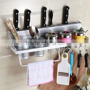 Kitchen Shelf Rack Wall Shelf With 2 Cups 40cm Storage Rack Sauce Bottle Spice Tool Holder for Kitchen Seasoning Sooktops Shelf thumbnail-1