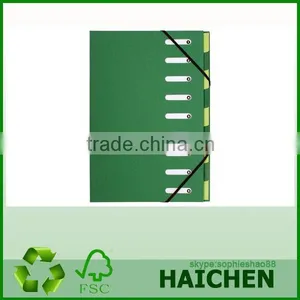 Polypropylene 8 Compartments A4 Multipart File Folder With Flaps and Elastic Straps thumbnail-3