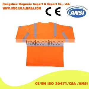 Safety Orange Long Sleeve Shirts Safety hi Vis Fluorescent Safety t Shirts thumbnail-2