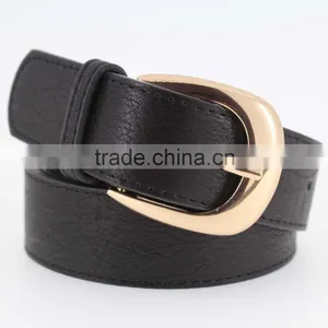 30Mm Women's Fashion Belt With White Leather & Gold Buckle in Chinese Factory thumbnail-4