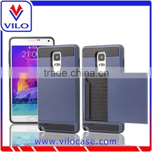 2 in 1 Card Holder Tpu+pc Hard Back Case for Samsung Note 4 thumbnail-5