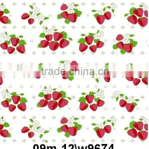 Lovely Strawberry Print Flannel Fleece Fabric thumbnail-1
