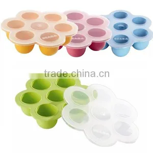 HOT Sale LFGB & FDA Approved Silicone Baby Food Storage Containers thumbnail-1