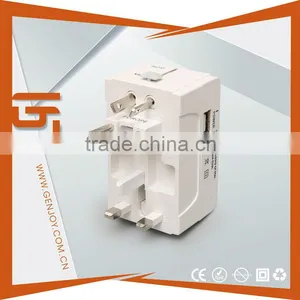 UK AUS US EU Plug Universal Travel Adapter With Single USB thumbnail-3