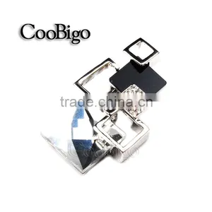 Fashion Jewelry Crystal Rhinestone Rectangular Pin Brooch Women Lady Dresses Hijab Scarf Party Gift Appreal Accessories thumbnail-6