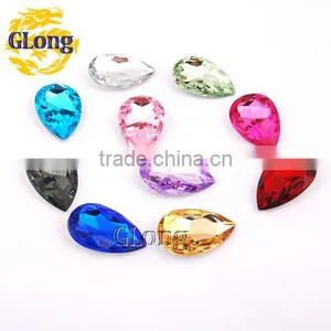 20*30mm Water Drop Shaped Acrylic Point Back Mix Color Rhinestone&Crystal For Stylish Bags Garment Shoes #GY016-30P(Mix-s) thumbnail-1