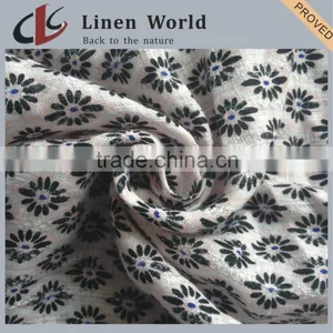 16S High Quality Printed Linen Viscose Blend Fabric thumbnail-1