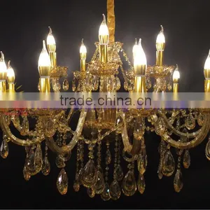 Amber Crystal Chandelier Light thumbnail-1