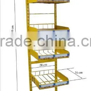 Space Saving Factory Metal Wire Hanging Chips Display Fixture thumbnail-5