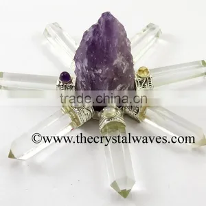 Amethyst Rough Point Crystal Pencil W/Chakra Cab. Energy Generator thumbnail-1