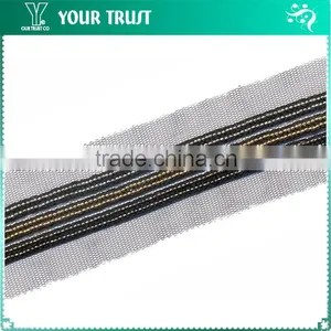 1MM Gold Rhodium Metal Ball Chain Black Mesh Trimming thumbnail-1