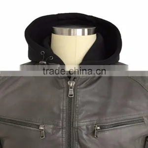 Hotsell Garment Men Clothing PU Leather Jacket 2016 thumbnail-3