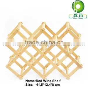 Bamboo Wood Wine Glass Rack Shelf thumbnail-1