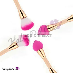 High Quality Custom Logo Makeup Brushes Cute Pink Double Side Use Supplier's Choice thumbnail-2