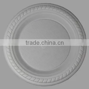 7 Inch Round Plastic PS White Plate, Dinner Plate thumbnail-1