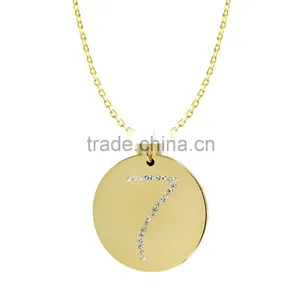 14k Yellow Gold Plating Collection In Number '7' Customize Design Pendants thumbnail-1