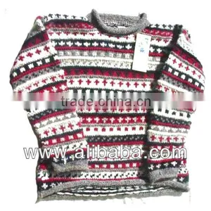Hand Knitted Woolen Sweater Round Neck thumbnail-1
