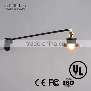 Wall Light Antique Retro Black Adjustable Wall Lamp Led With A19 Light Bulb Interior Wall Led Light thumbnail-6