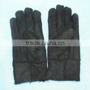 Machine Made Leather Fur Gloves Women/men Double Face Gloves KZ140039 thumbnail-2
