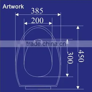 1055 Toilet Seats; Soft-Closing Toilet Seat Cover PP Plastic Ceramic Toilet Seats thumbnail-2