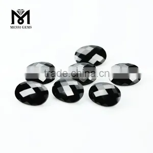 Synthetic 10x14MM Oval Loose Cheap Faceted Black Spinel Gemstone thumbnail-3
