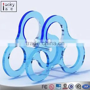 Clear Acrylic 3 Bottle Wine Rack,Promotional Acrylic Bottle Rack thumbnail-1