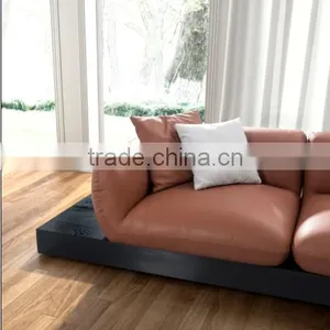 Office Furniture Black Leather Classic Sofa Set 2636 thumbnail-2