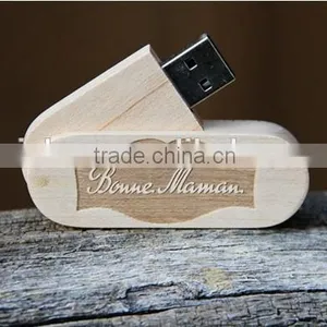 Usb 16gb Natural Wood Usb, Promotion Swivel Wood Usb Flash Drives Bulk Cheap, OEM Custom Wood Usb Drive thumbnail-5