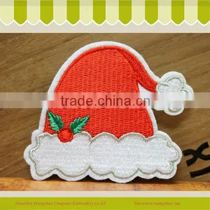 2014 Hot Sale Christmas Hat Logo Embroidery Epaulette Pin-On thumbnail-1