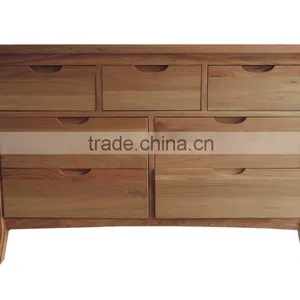 Oak Nature Color 1 Drawer Night Stand for Bedroom Set thumbnail-5