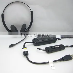 Professional Noise Cancelling Call Center Headset With Rj11 Plug thumbnail-1