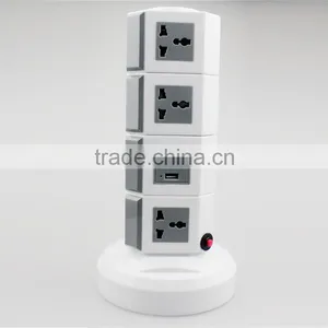 ME-S4 Four Layers Electrical Plug Socket With 4 USB Control in Each Layer and 5-meter Power Line thumbnail-2
