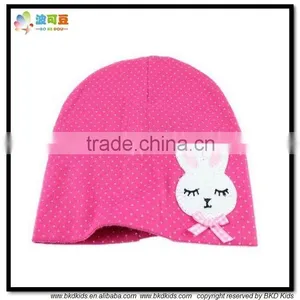 BKD OEM Service Infant Girls Caps With Handmade Bow Baby Caps thumbnail-1