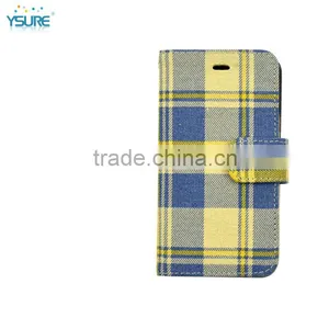 2015 New Trendy Lovely Stripe Pattern Denim Leather Case For Google Nexus 5 With Card Slots and PVC ID Slot thumbnail-1
